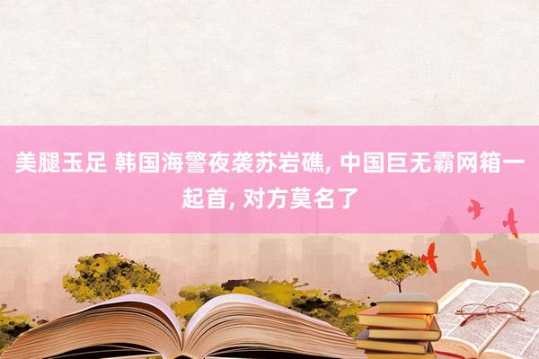美腿玉足 韩国海警夜袭苏岩礁， 中国巨无霸网箱一起首， 对方莫名了