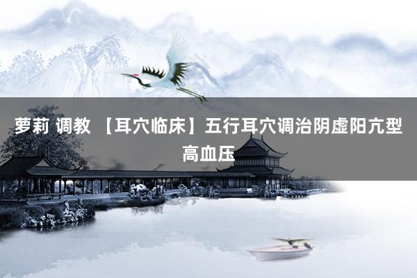 萝莉 调教 【耳穴临床】五行耳穴调治阴虚阳亢型高血压